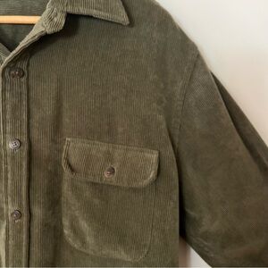 Corduroy Shirt Olive Green